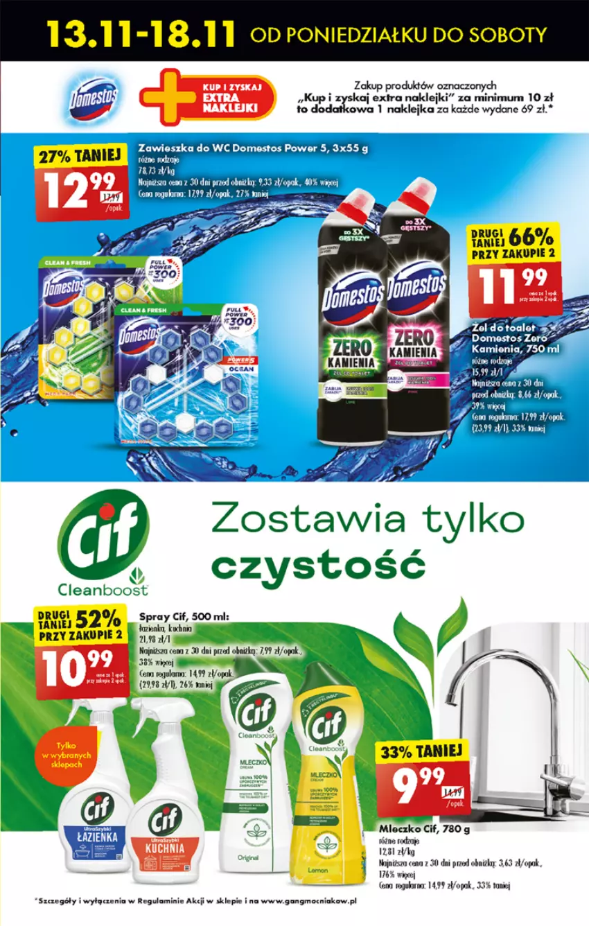 Gazetka promocyjna Biedronka - Od poniedzialku - ważna 13.11 do 18.11.2023 - strona 37 - produkty: Cif, Domestos, Klej, LG, Mleczko