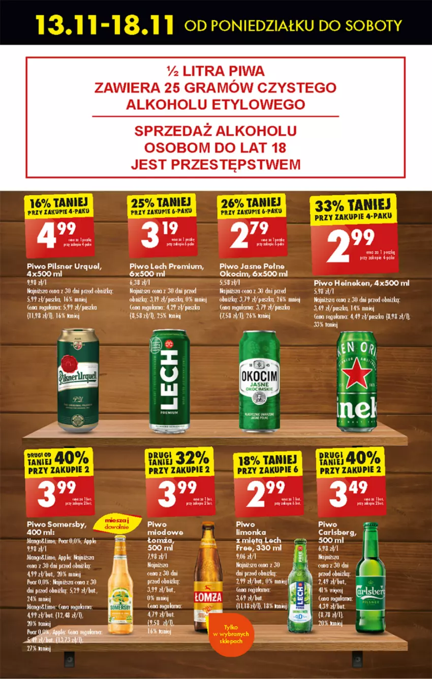 Gazetka promocyjna Biedronka - Od poniedzialku - ważna 13.11 do 18.11.2023 - strona 49 - produkty: Carlsberg, Gra, Heineken, Koc, Limonka, Mars, Okocim, Piwa, Piwo, Por