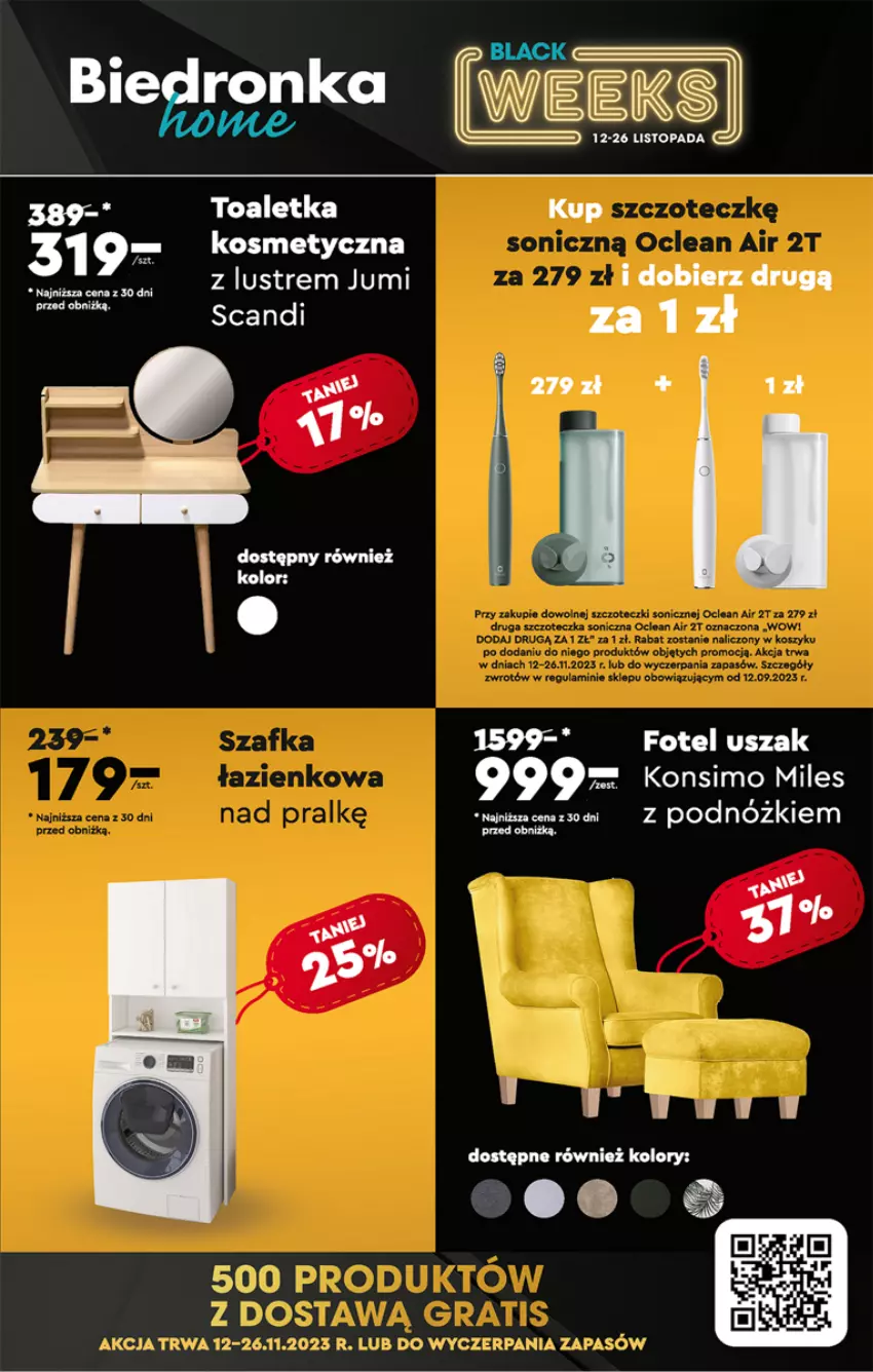 Gazetka promocyjna Biedronka - Od poniedzialku - ważna 13.11 do 18.11.2023 - strona 66 - produkty: Fotel, Toaletka, Top