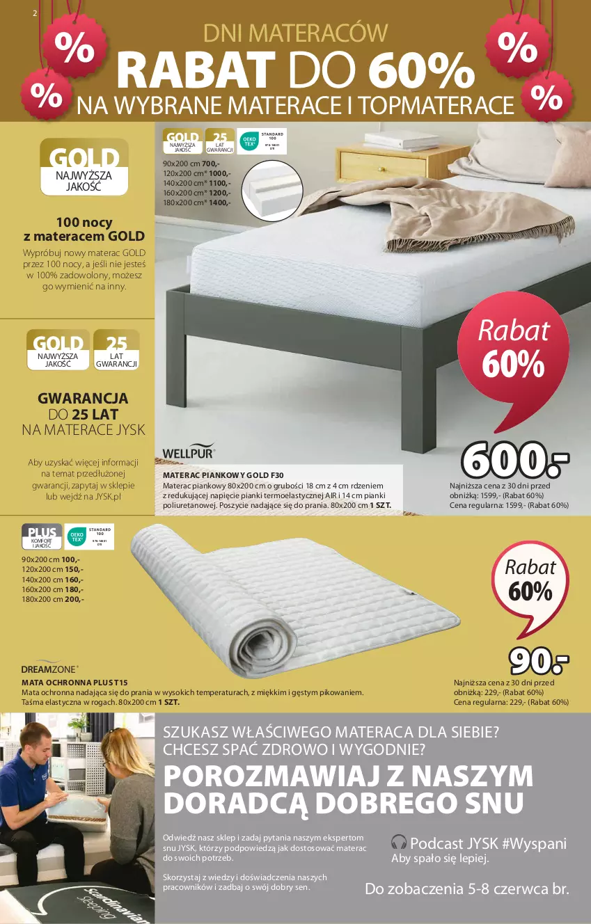 Gazetka promocyjna Jysk - Oferta tygodnia - ważna 05.06 do 23.06.2024 - strona 3 - produkty: Mata ochronna, Materac, Materac piankowy, Por, Sok, Tera, Top