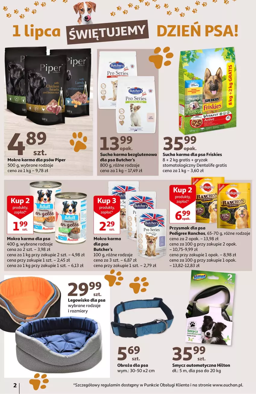 Gazetka promocyjna Auchan - Wszystko dla naszych pupili Hipermarkety - ważna 24.06 do 01.07.2021 - strona 2 - produkty: Butcher's, Friskies, Gala, Gra, Gry, LEGO, Legowisko, Mokra karma, Pedigree, Ser, Sucha karma