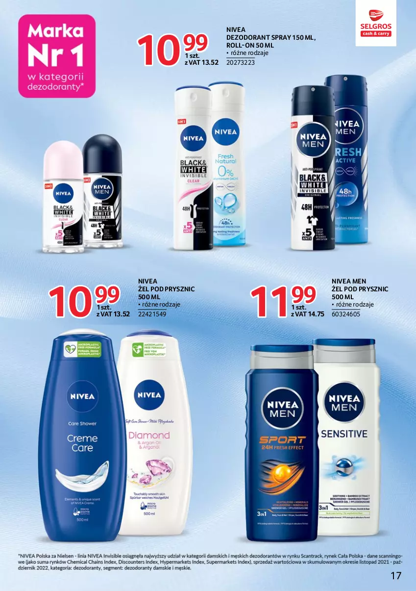 Gazetka promocyjna Selgros - Markowe produkty - ważna 16.02 do 01.03.2023 - strona 17 - produkty: Dezodorant, Nivea, Nivea Men