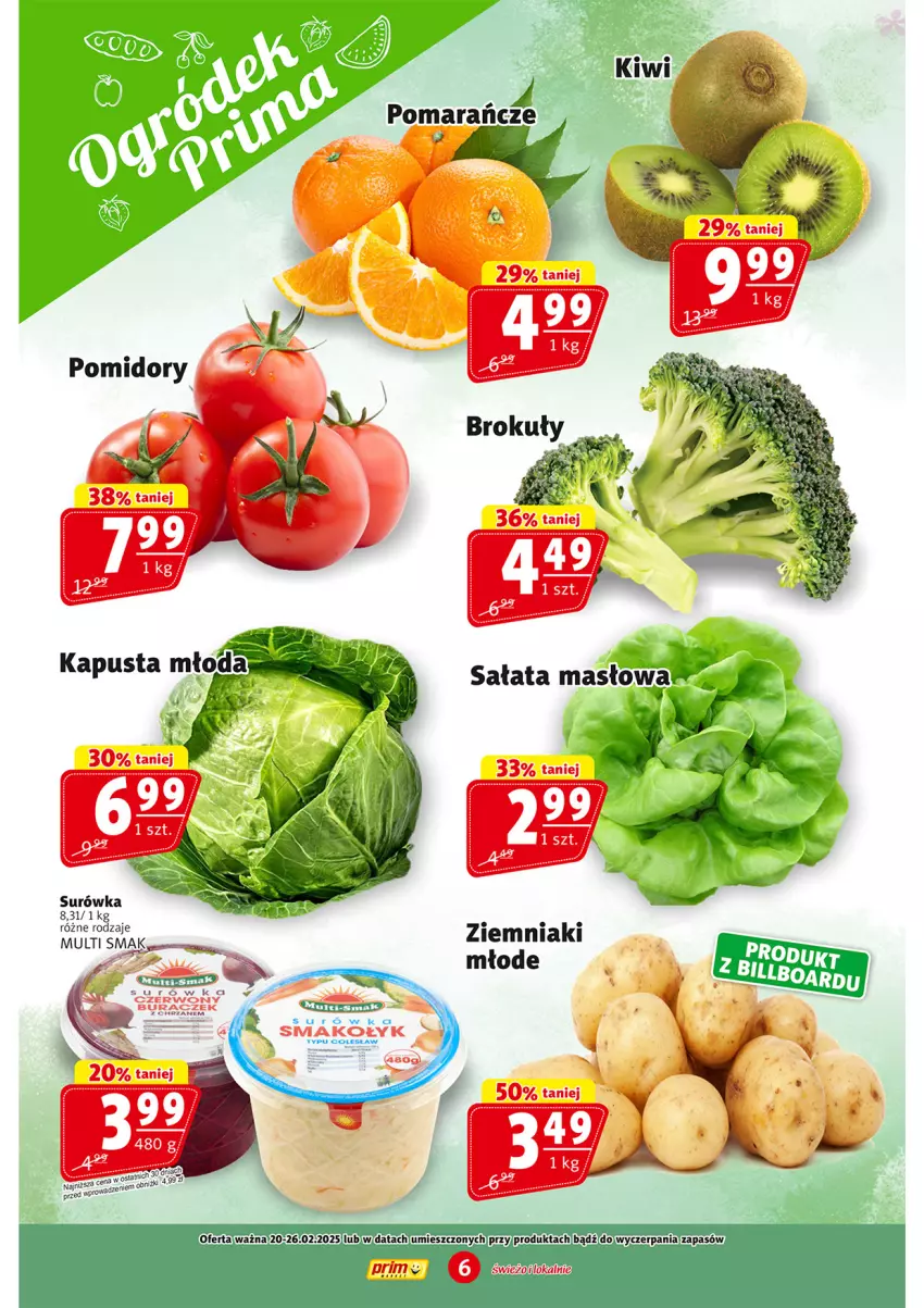 Gazetka promocyjna Prim Market - ważna 20.02 do 26.02.2025 - strona 6 - produkty: Pomarańcze, Pomidory, Surówka, Ziemniaki