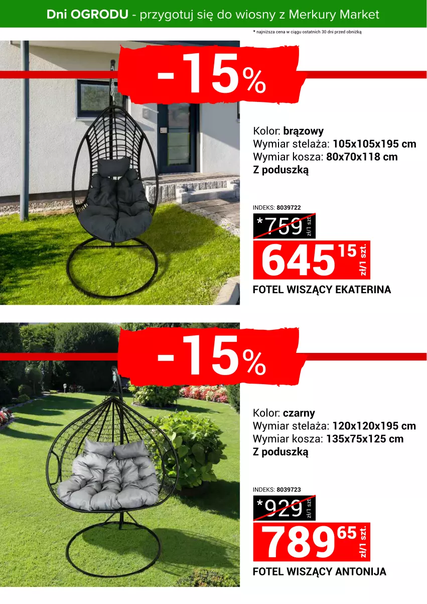 Gazetka promocyjna Merkury Market - Przygotuj się do wiosny z Merkury Market - ważna 22.03 do 30.03.2025 - strona 20 - produkty: Fotel, Kosz