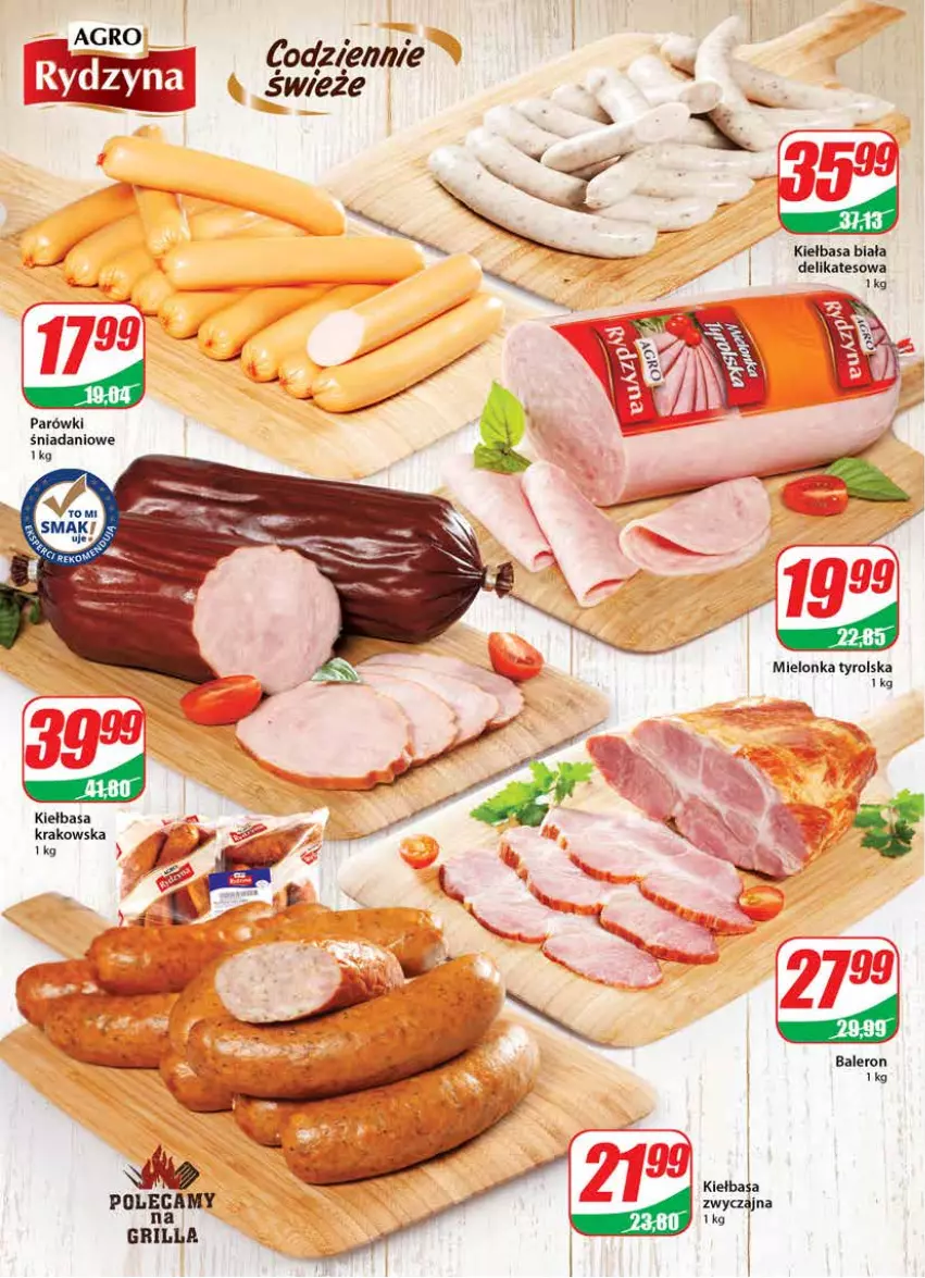 Gazetka promocyjna Dino - G27 - ważna 05.07 do 11.07.2023 - strona 10 - produkty: Danio, Grill, Kiełbasa, Kiełbasa biała, Mielonka tyrolska, Parówki