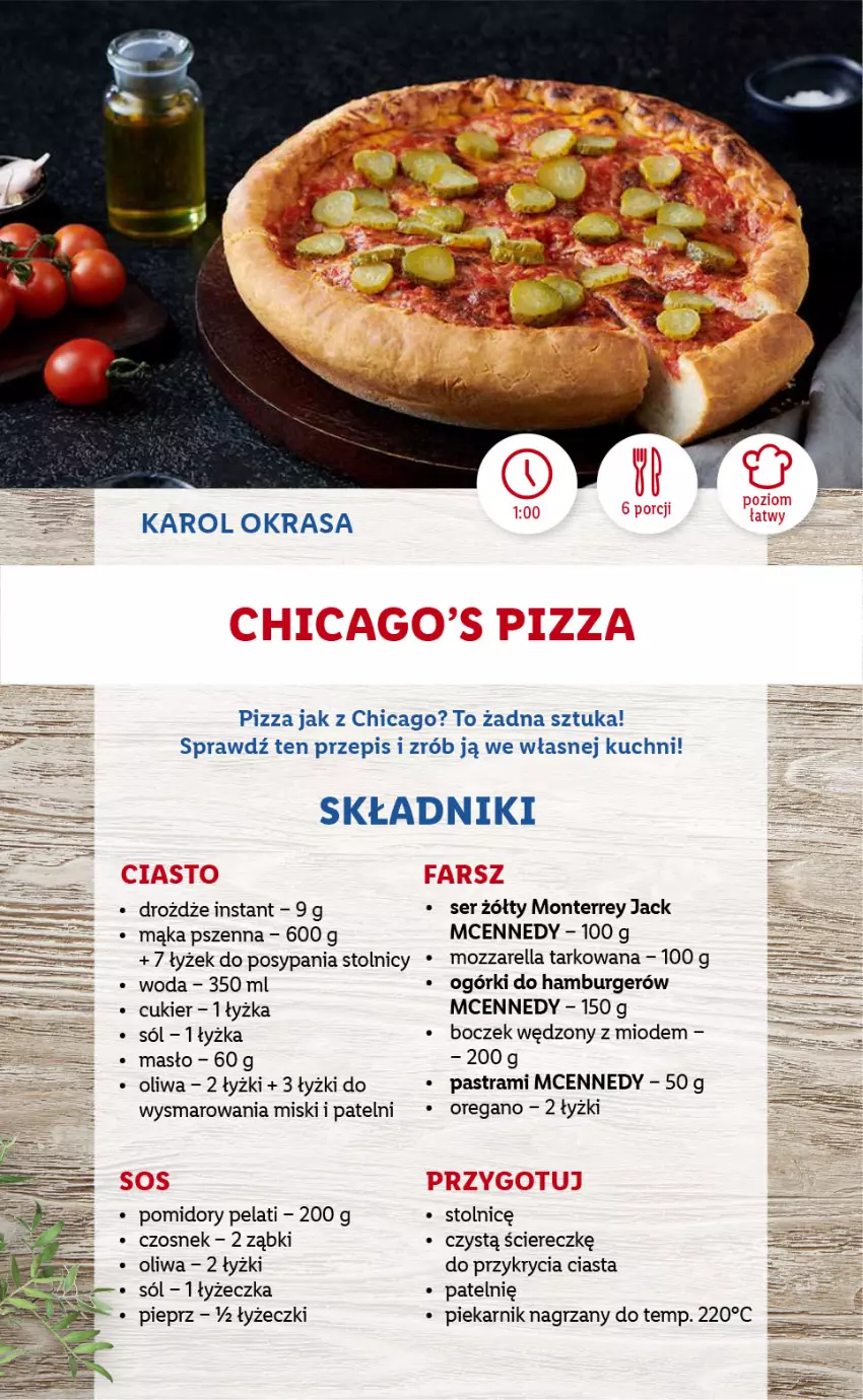 Gazetka promocyjna Lidl - KATALOG Z OFERTĄ W STYLU USA - ważna 18.10 do 22.10.2021 - strona 14 - produkty: Boczek, Burger, Cukier, Czosnek, Drożdże, Hamburger, Mąka, Mąka pszenna, Masło, Monte, Mozzarella, Piekarnik, Pieprz, Pizza, Pomidory, Ser, Sól, Woda