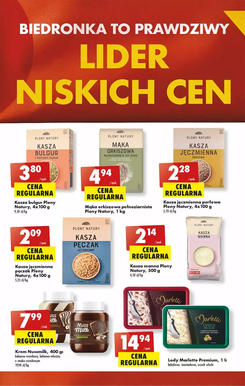 Gazetka promocyjna Biedronka - Od poniedzialku - ważna 31.07 do 05.08.2023 - strona 16 - produkty: Bulgur, Kakao, Kasza, Kasza jęczmienna, LG, Lody, Mąka, Rum