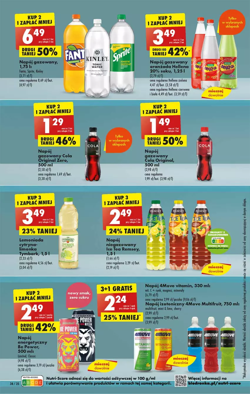 Gazetka promocyjna Biedronka - Od poniedzialku - ważna 31.07 do 05.08.2023 - strona 40 - produkty: Cynk, Dron, Fa, Fanta, Gin, Gra, Hellena, Lemoniada, Leon, Limonka, Magnez, Napój, Napój gazowany, Napój izotoniczny, Oranżada, Por, Rama, Sok, Sprite, Tymbark