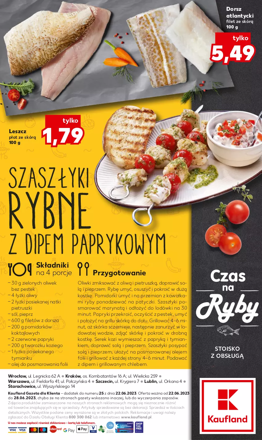 Gazetka promocyjna Kaufland - Kaufland - ważna 22.06 do 28.06.2023 - strona 2 - produkty: Chleb, Dorsz, Fa, Grill, Kawa, Olej, Oliwki, Orka, Pieprz, Pomidorki, Por, Ser, Serek, Sól, Stek, Wagi