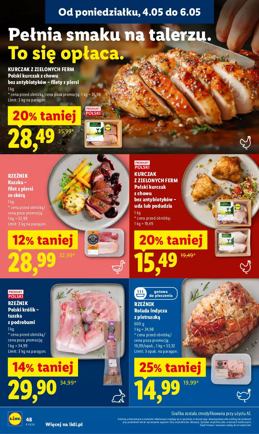 Gazetka promocyjna Lidl - Gazetka ważna od 04.05 do 06.05 - ważna 04.05 do 06.05.2026 - strona 50 - produkty: Gra, Grafika, Kaczka, Królik, Kurczak, Piec, Rolada, Talerz, Tusz