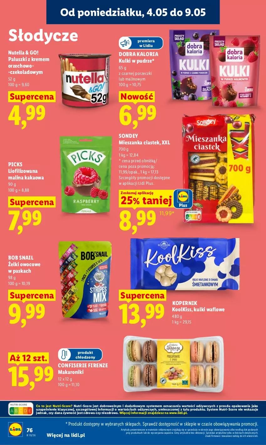 Gazetka promocyjna Lidl - Gazetka ważna od 04.05 do 06.05 - ważna 04.05 do 06.05.2026 - strona 82 - produkty: Kakao, Makaron, Nutella, Por, Ser, Stek