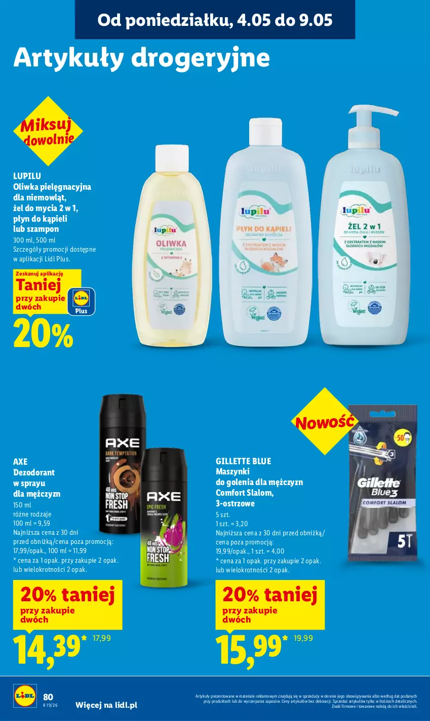 Gazetka promocyjna Lidl - Gazetka ważna od 04.05 do 06.05 - ważna 04.05 do 06.05.2026 - strona 86 - produkty: Dezodorant, Gillette, Płyn do kąpieli, Szampon