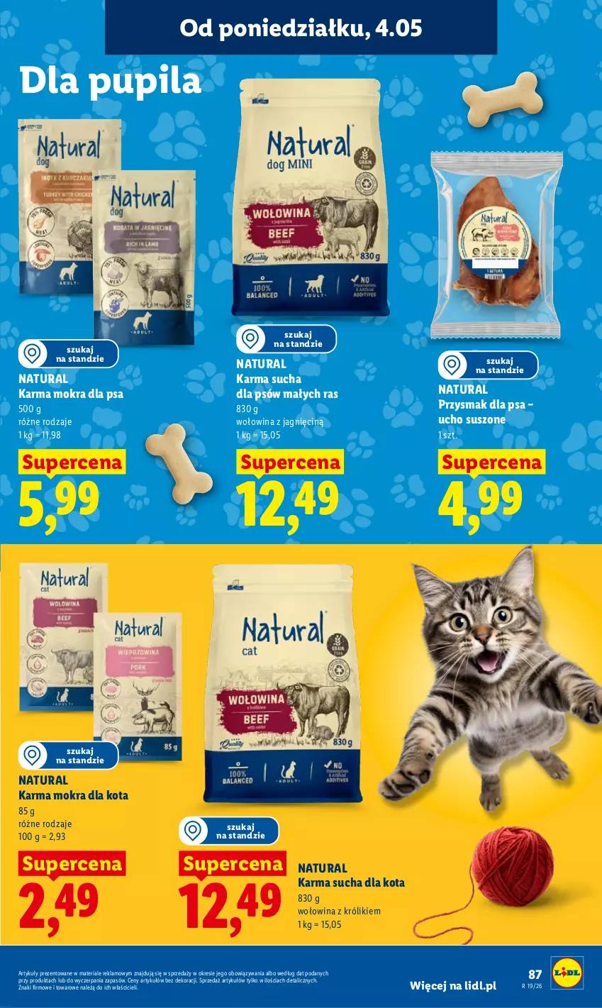 Gazetka promocyjna Lidl - Gazetka ważna od 04.05 do 06.05 - ważna 04.05 do 06.05.2026 - strona 93 - produkty: Królik, Przysmak dla psa, Wołowina
