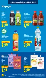 Gazetka promocyjna Lidl - Gazetka ważna od 04.05 do 06.05 - Gazetka - ważna od 06.05 do 06.05.2026 - strona 70 - produkty: Dawtona, Sok, Mus, Napoje, Galaretka, Sok pomidorowy, Kubuś, Gala, Mango, Napój, Liczi, Hortex