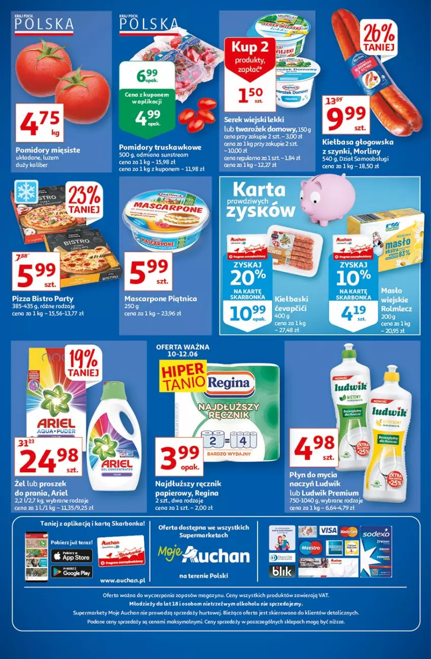 Gazetka promocyjna Auchan - Ceny w dół Moje Auchan - ważna 10.06 do 16.06.2021 - strona 1 - produkty: Ariel