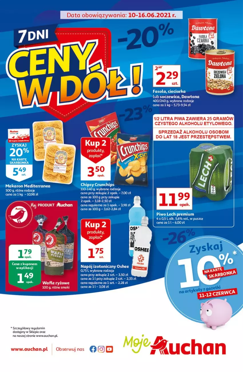 Gazetka promocyjna Auchan - Ceny w dół Moje Auchan - ważna 10.06 do 16.06.2021 - strona 2 - produkty: Gra, Piwa, Ryż, Ser, Wafle