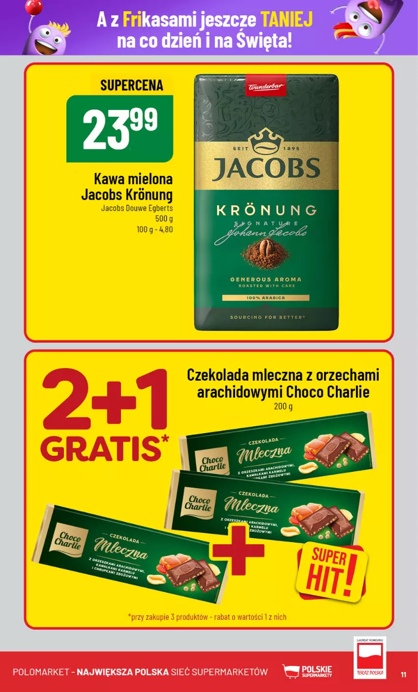 Gazetka promocyjna PoloMarket - Gazetka pomocyjna - ważna 11.10 do 17.10.2024 - strona 11 - produkty: BIC, Czekolada, Czekolada mleczna, Jacobs, Kawa, Kawa mielona, LANA