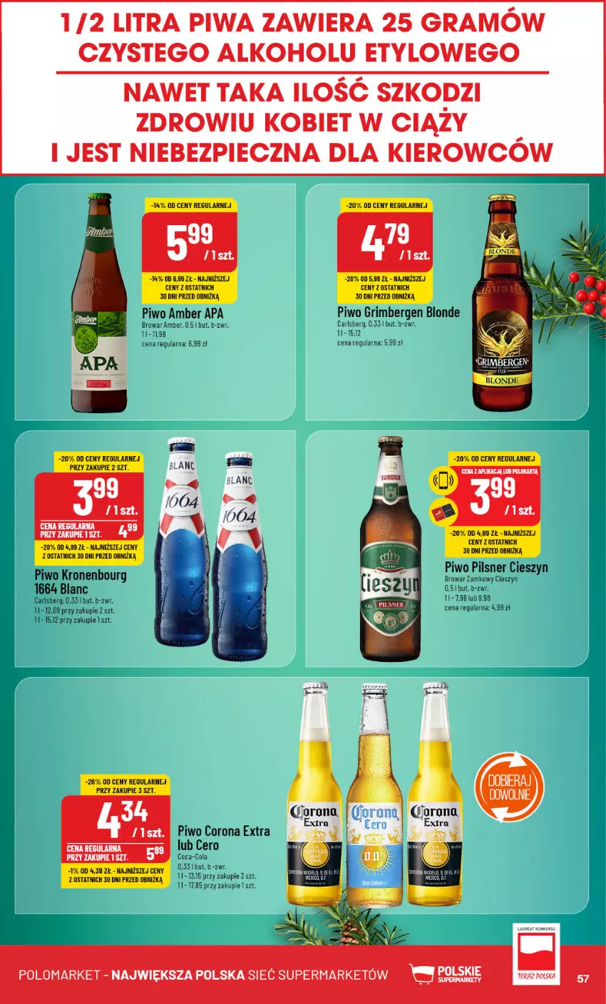 Gazetka promocyjna PoloMarket - Gazetka pomocyjna - ważna 11.10 do 17.10.2024 - strona 57 - produkty: Carlsberg, Coca-Cola, Corona Extra, Gra, Piec, Piwa, Piwo, Tera