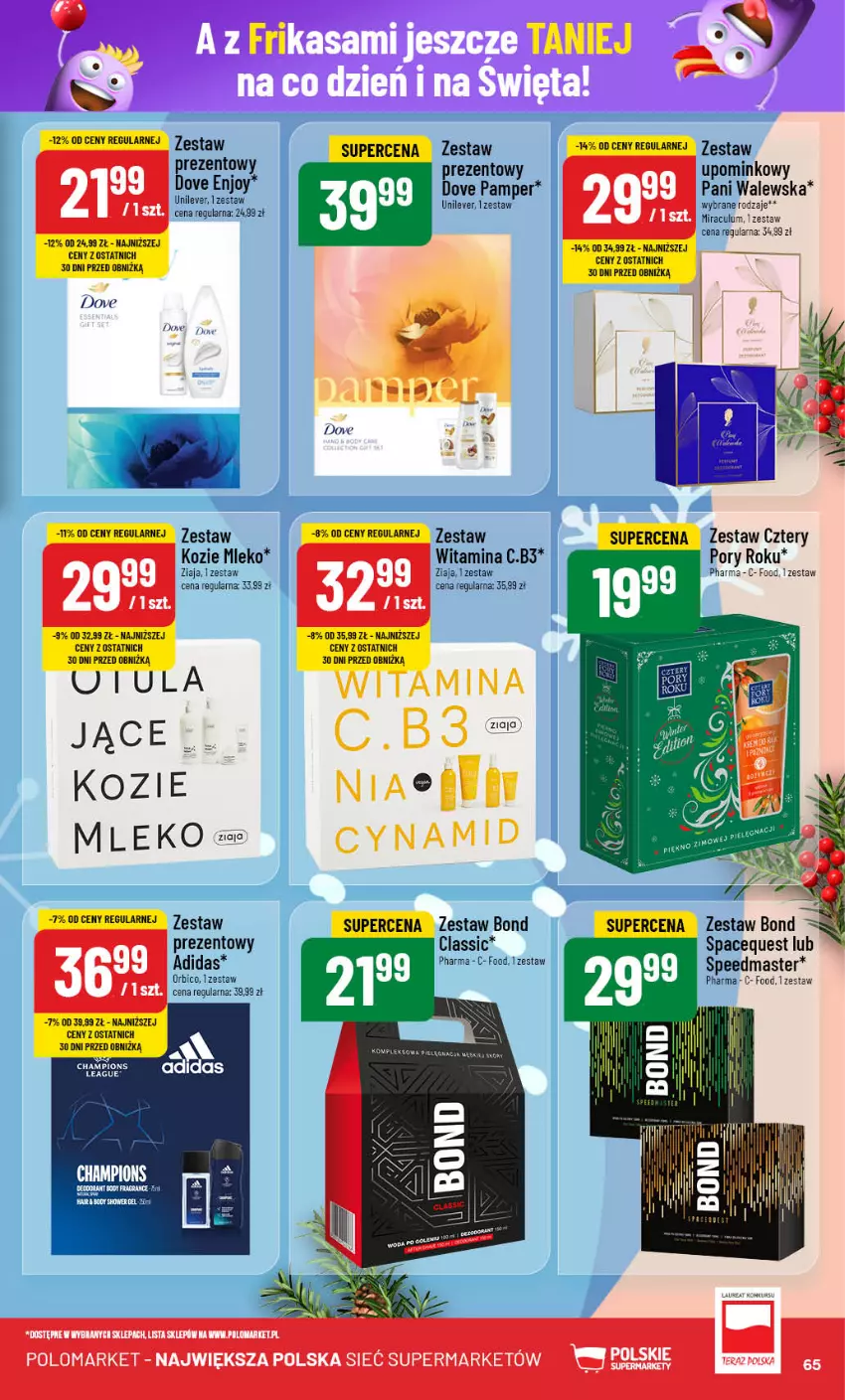 Gazetka promocyjna PoloMarket - Gazetka pomocyjna - ważna 11.10 do 17.10.2024 - strona 65 - produkty: Adidas, BIC, Dove, Mleko, Por, Ziaja