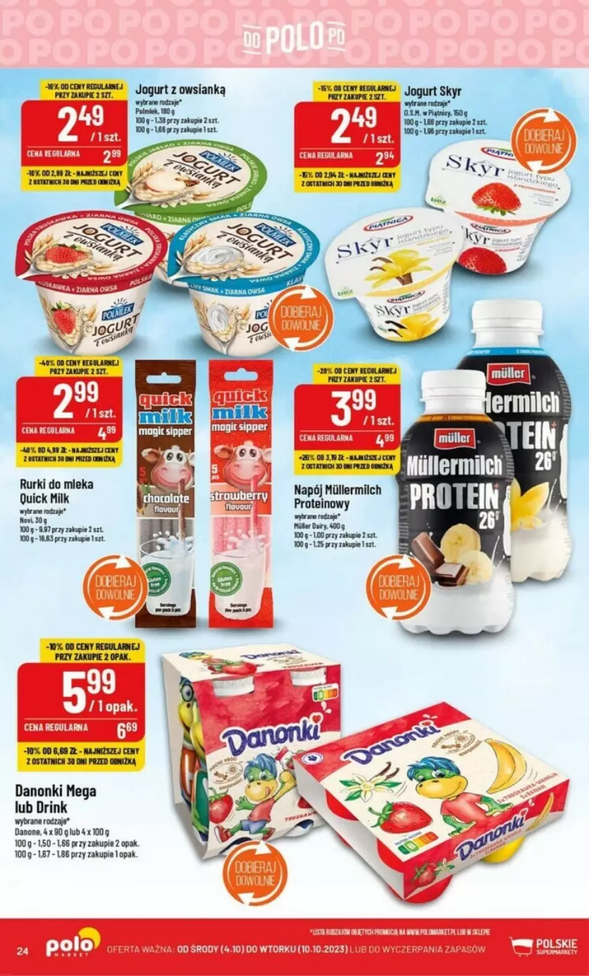 Gazetka promocyjna PoloMarket - ważna 04.10 do 10.10.2023 - strona 17 - produkty: Danone, Danonki, Jogurt, Napój, Polmiek