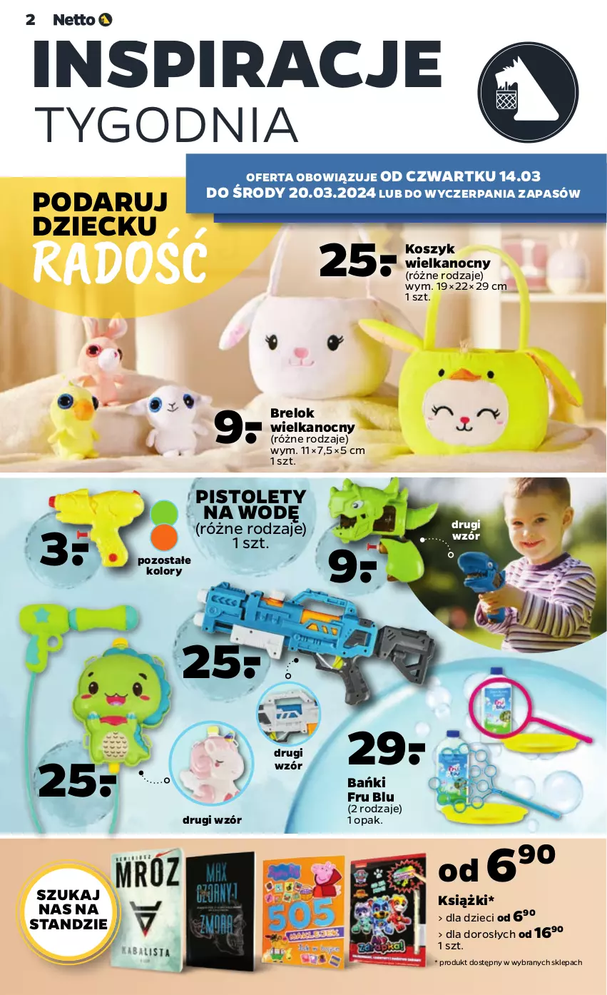 Gazetka promocyjna Netto - Akcesoria i dodatki - ważna 14.03 do 20.03.2024 - strona 2 - produkty: Dzieci, Kosz, Pistolet