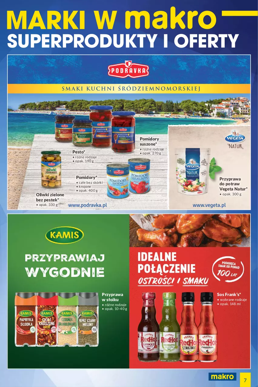 Gazetka promocyjna Makro - [Oferta specjalna] Marki w MAKRO - ważna 17.05 do 30.05.2022 - strona 7 - produkty: Oliwki, Oliwki zielone, Pesto, Pomidory, Przyprawa do potraw, Sos, Stek, Vegeta, Vegeta Natur