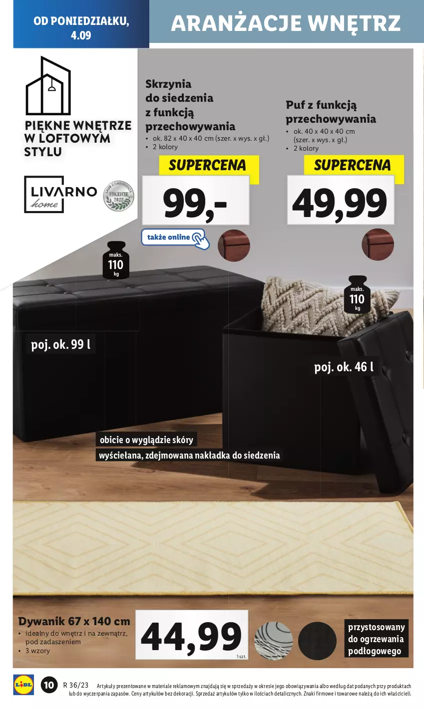 Gazetka promocyjna Lidl - GAZETKA - ważna 04.09 do 09.09.2023 - strona 14 - produkty: BIC, Dywan, Dywanik, Puf