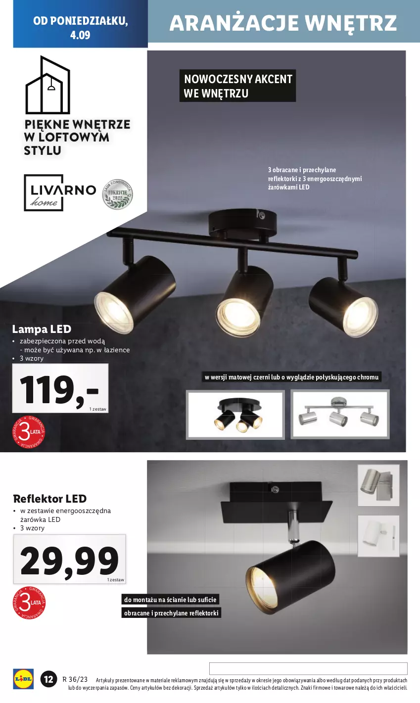 Gazetka promocyjna Lidl - GAZETKA - ważna 04.09 do 09.09.2023 - strona 16 - produkty: Lampa, Lampa LED, Piec