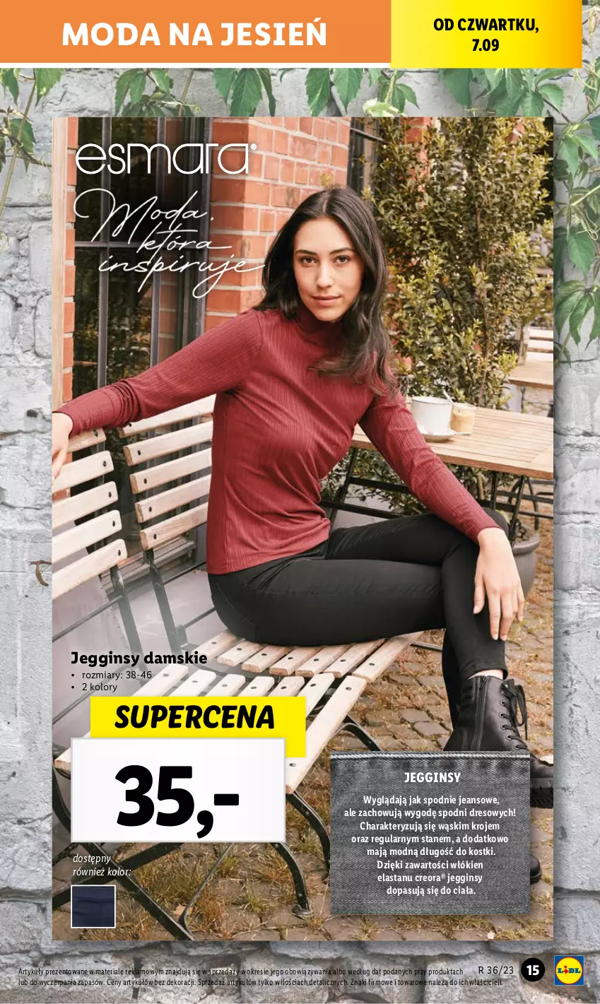 Gazetka promocyjna Lidl - GAZETKA - ważna 04.09 do 09.09.2023 - strona 19 - produkty: Dres, Gin, Moda, Spodnie, Spodnie jeans