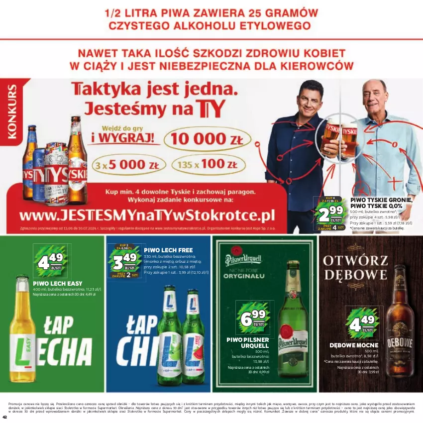 Gazetka promocyjna Stokrotka - Katalog Piłkarski - ważna 13.06.2023 do 26.06.2024 - strona 42 - produkty: Arbuz, Limonka, Mięso, Owoce, Pilsner Urquell, Piwo, Tyskie, Warzywa