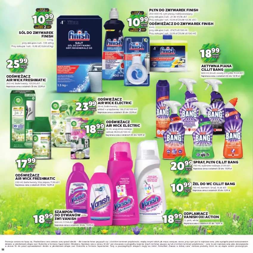 Gazetka promocyjna Stokrotka - Katalog Piłkarski - ważna 13.06.2023 do 26.06.2024 - strona 52 - produkty: Air Wick, Cillit Bang, Dywan, Finish, Mięso, Odplamiacz, Owoce, Sól, Szampon, Vanish, Warzywa