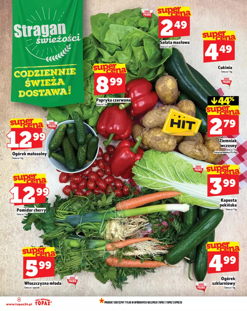 Gazetka promocyjna Topaz - Gazetka - ważna 05.06 do 11.06.2025 - strona 8 - produkty: Ogórek, Top
