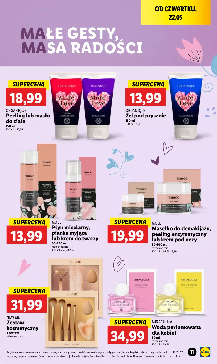 Gazetka promocyjna Lidl - GAZETKA - ważna 22.05 do 24.05.2025 - strona 13 - produkty: Krem do twarzy, Krem pod oczy, Makijaż, Masło, Masło do ciała, Peeling, Perfum, Płyn micelarny, Woda, Woda perfumowana