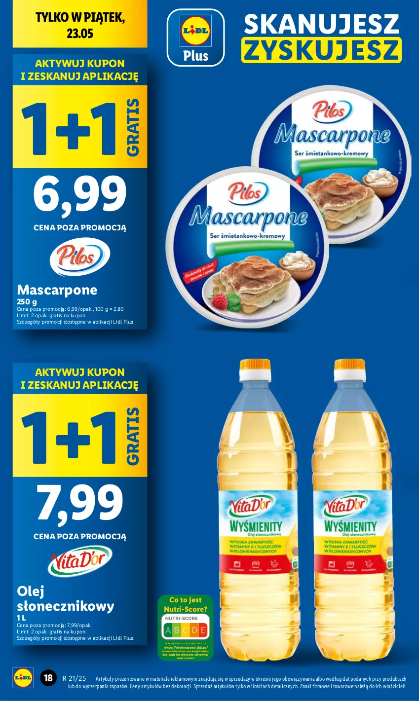 Gazetka promocyjna Lidl - GAZETKA - ważna 22.05 do 24.05.2025 - strona 22 - produkty: Gra, Mascarpone, Olej, Olej słonecznikowy, Wazon