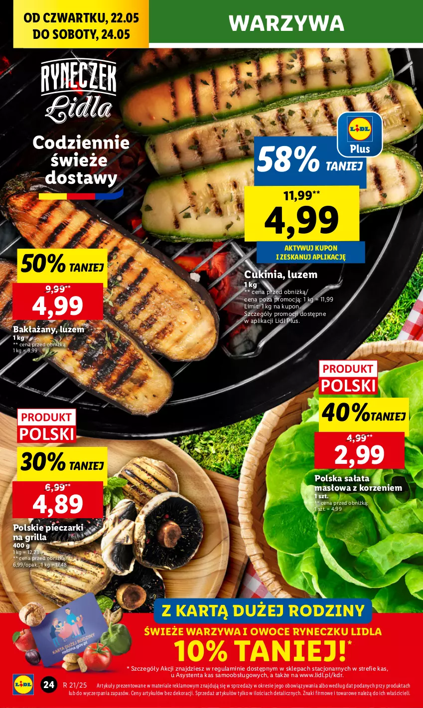 Gazetka promocyjna Lidl - GAZETKA - ważna 22.05 do 24.05.2025 - strona 30 - produkty: Grill, Masło, Owoce, Piec, Sałat, Sałata masłowa, Warzywa, Warzywa i owoce