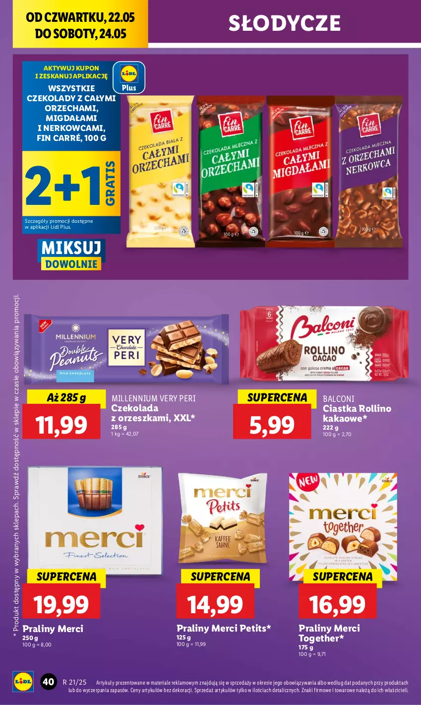 Gazetka promocyjna Lidl - GAZETKA - ważna 22.05 do 24.05.2025 - strona 52 - produkty: Alcon, Ciastka, Czekolada, Gra, Kakao, Merci, Praliny