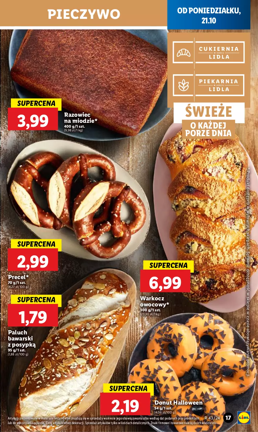 Gazetka promocyjna Lidl - GAZETKA - ważna 21.10 do 23.10.2024 - strona 21 - produkty: Donut, Koc, Piec, Pieczywo, Por