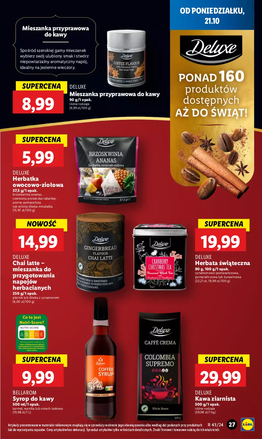 Gazetka promocyjna Lidl - GAZETKA - ważna 21.10 do 23.10.2024 - strona 31 - produkty: Ananas, Aronia, Bell, Bella, Herbata, Kawa, Kawa ziarnista, Napój, Piernik, Por, Syrop, Wino