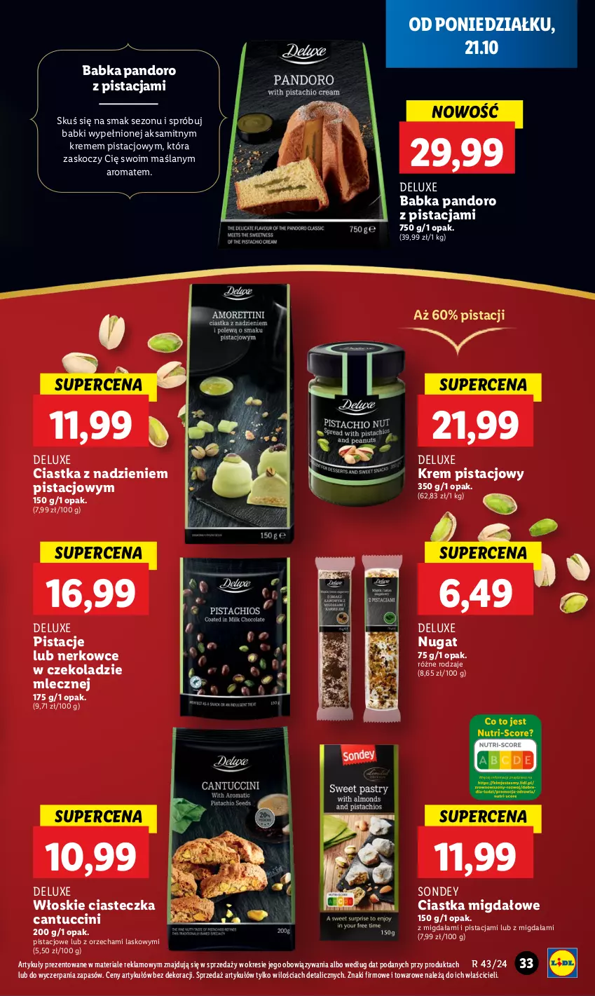 Gazetka promocyjna Lidl - GAZETKA - ważna 21.10 do 23.10.2024 - strona 37 - produkty: Aksam, Babka, Ciastka, Koc, Krem pistacjowy, Pistacje