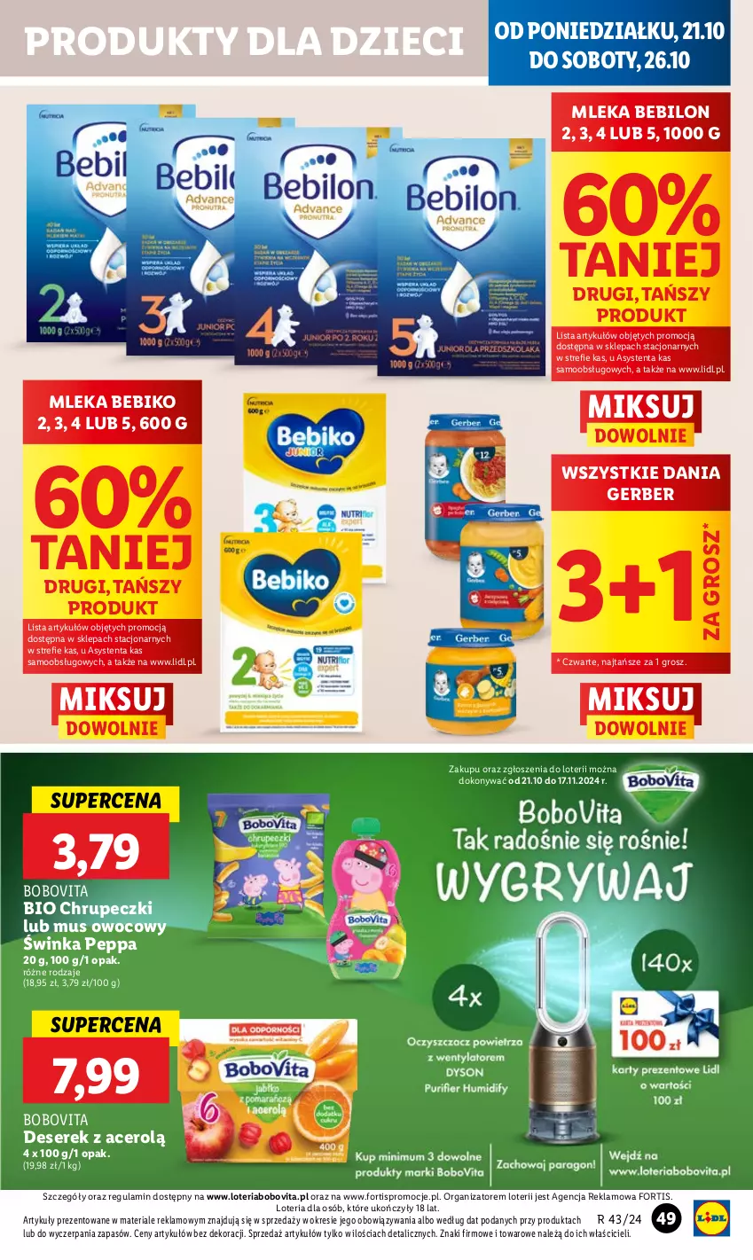 Gazetka promocyjna Lidl - GAZETKA - ważna 21.10 do 23.10.2024 - strona 55 - produkty: Acer, Bebiko, BEBILON, BoboVita, Deser, Dzieci, Gerber, Inka, Mus, Ser, Serek