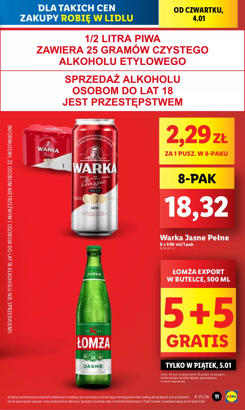 Gazetka promocyjna Lidl - GAZETKA - ważna 04.01 do 05.01.2024 - strona 11 - produkty: Gra, Olej, Por, Warka