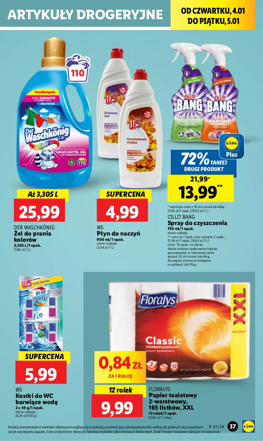 Gazetka promocyjna Lidl - GAZETKA - ważna 04.01 do 05.01.2024 - strona 41 - produkty: Cillit Bang, Flora, König, Olej, Papier, Papier toaletowy, Spray do czyszczenia