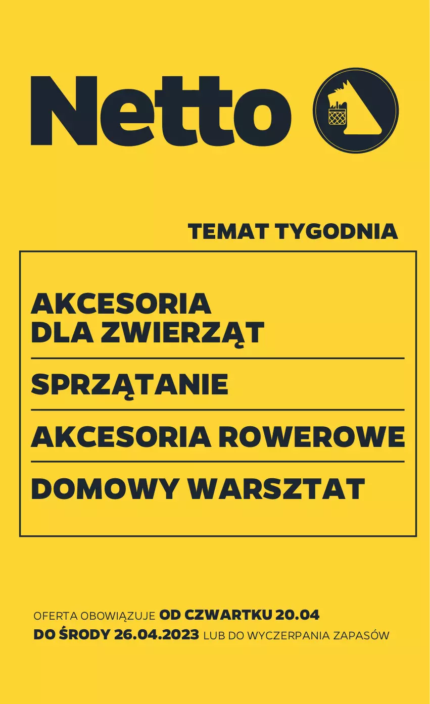 Gazetka promocyjna Netto - Akcesoria i dodatki - ważna 20.04 do 26.04.2023 - strona 1 - produkty: Rower, Sprzątanie