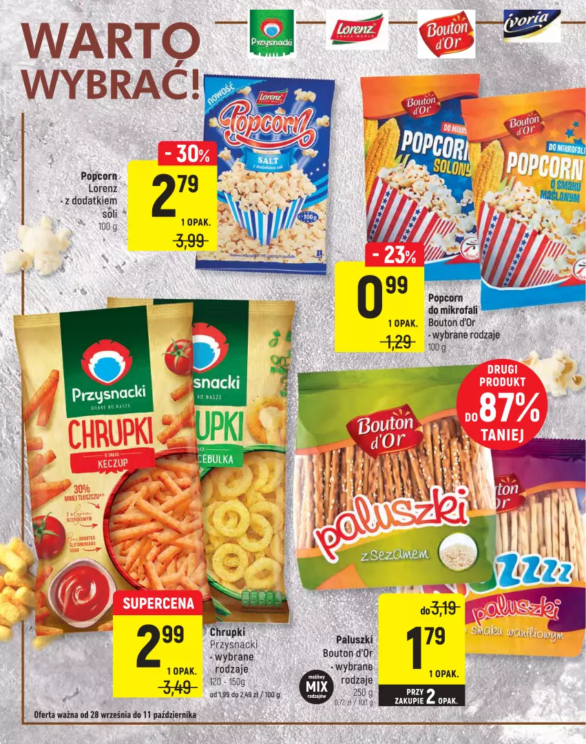 Gazetka promocyjna Intermarche - Jesienny Targ - ważna 28.09 do 11.10.2021 - strona 10 - produkty: Fa, Lorenz, Popcorn