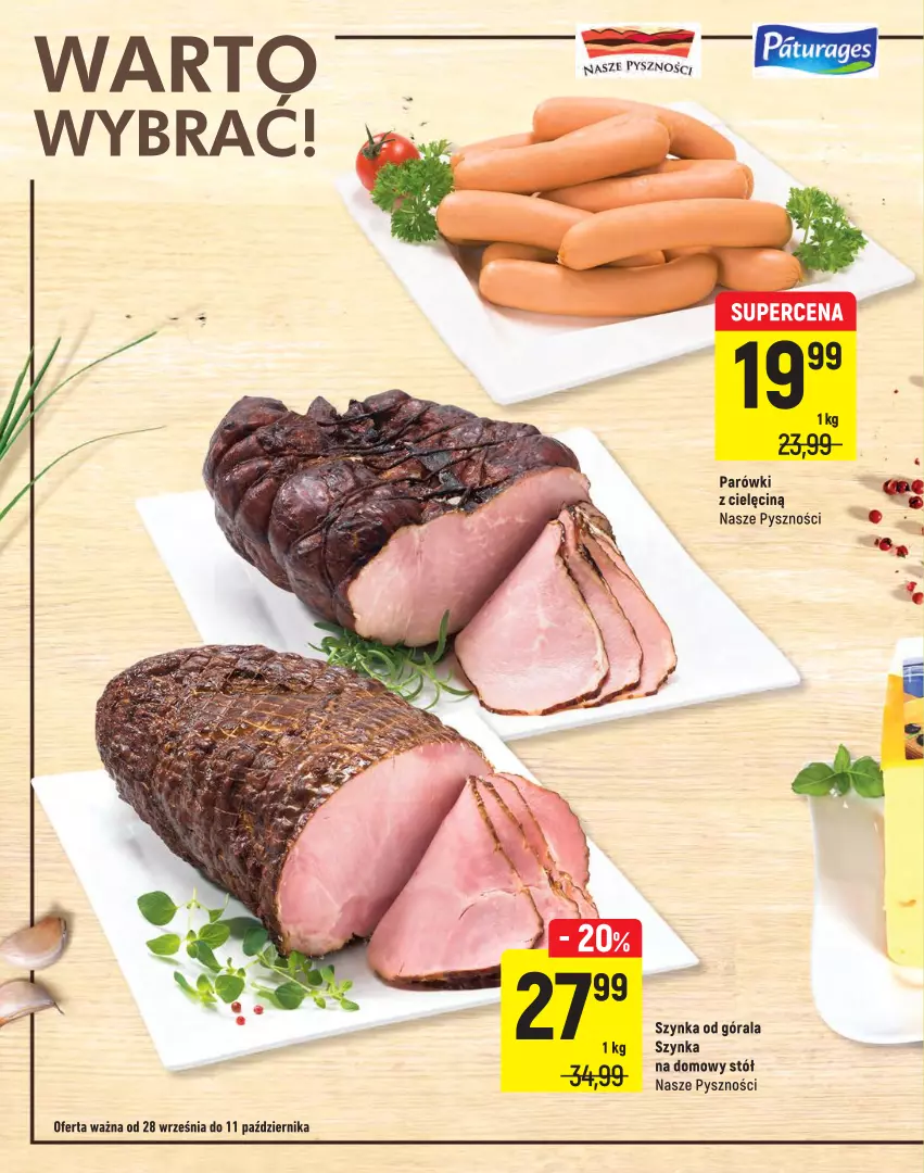 Gazetka promocyjna Intermarche - Jesienny Targ - ważna 28.09 do 11.10.2021 - strona 2 - produkty: Parówki, Stół, Szynka