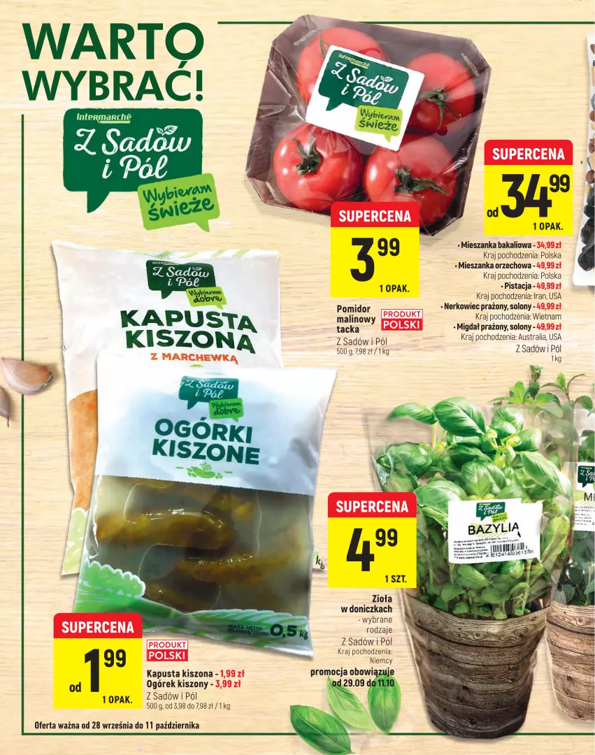 Gazetka promocyjna Intermarche - Jesienny Targ - ważna 28.09 do 11.10.2021 - strona 4 - produkty: Mieszanka bakaliowa, Mieszanka orzechowa, Ogórek