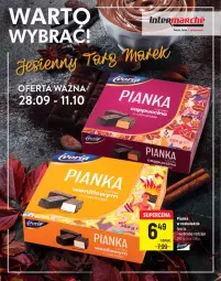 Gazetka promocyjna Intermarche - Jesienny Targ - Gazetka - ważna od 11.10 do 11.10.2021 - strona 1 - produkty: Pianka w czekoladzie