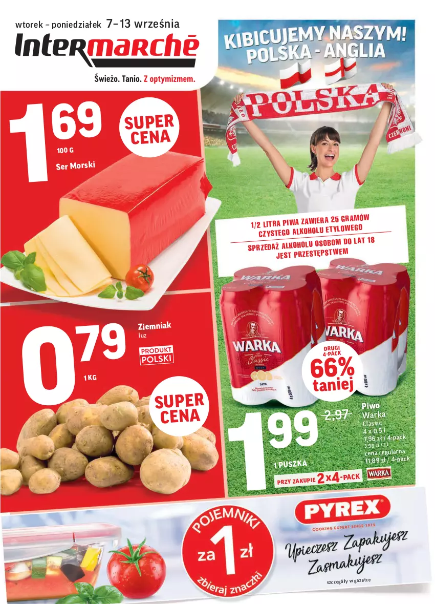 Gazetka promocyjna Intermarche - Gazetka promocyjna - ważna 07.09 do 13.09.2021 - strona 1 - produkty: Piwo, Ser, Warka