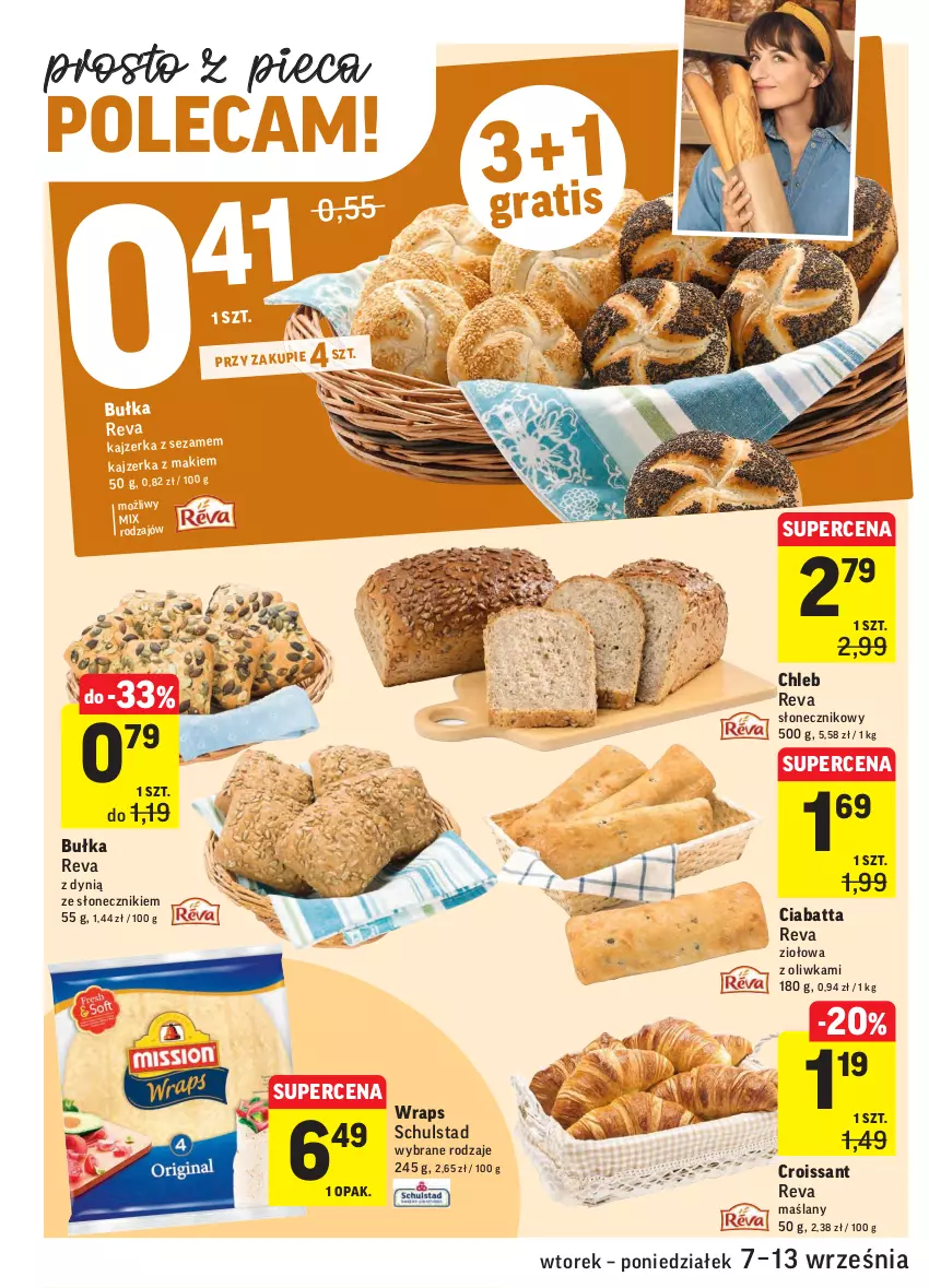 Gazetka promocyjna Intermarche - Gazetka promocyjna - ważna 07.09 do 13.09.2021 - strona 18 - produkty: Bułka, Chleb, Ciabatta, Croissant, Dynią, Piec