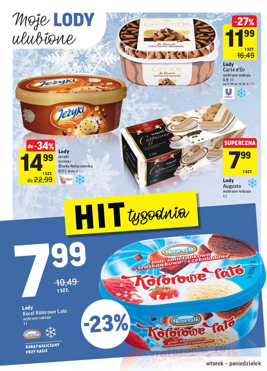 Gazetka promocyjna Intermarche - Gazetka promocyjna - ważna 07.09 do 13.09.2021 - strona 24 - produkty: Carte d'Or, Grześki, Jeżyki, Lody